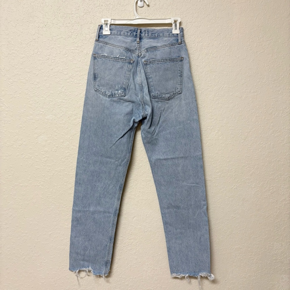 AGOLDE 90's Pinch High Rise Straight Jeans Size 25 Buttonfly Light Wash - Picture 3 of 7